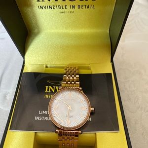 INVICTA ANGEL WOMENS 0.37 CARAT DIAMOND ROSE GOLD